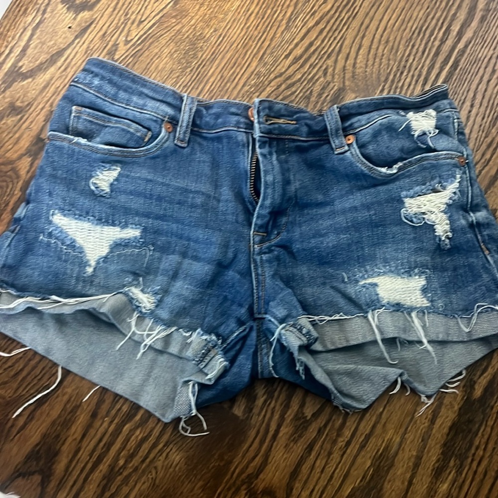 blue jean shorts